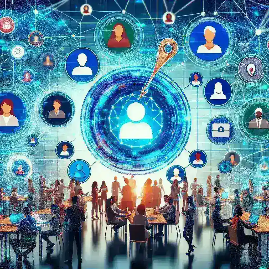 "Imagen de un equipo de desarrolladores trabajando en la creación de soluciones de identidad digital descentralizada en las oficinas del Gobierno Vasco, simbolizando la innovación tecnológica y la transformación digital en el País Vasco."