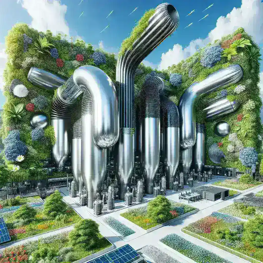 "Imagen ilustrativa de un sistema de captura de carbono en funcionamiento, mostrando tecnología avanzada utilizada para reducir las emisiones de CO2 y combatir el cambio climático en el contexto de la tecnología de captura de carbono."